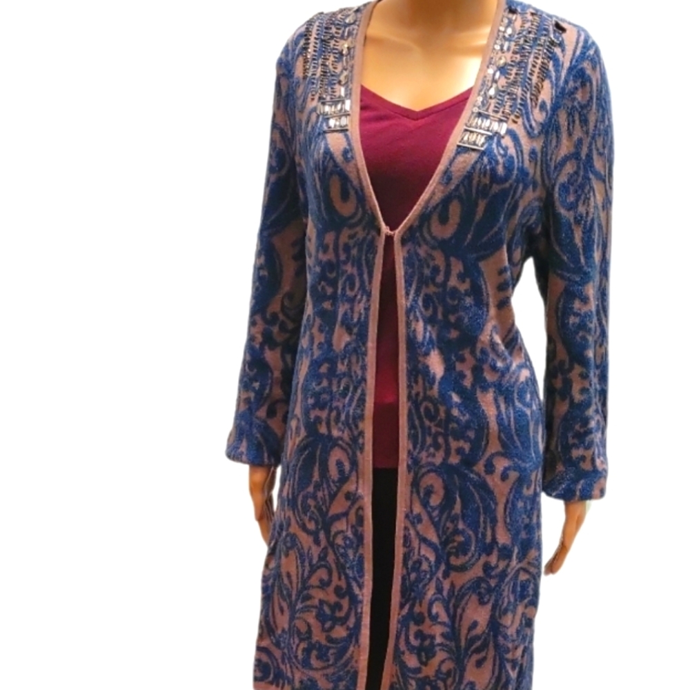 Chico's Size 2 Long Cardigan